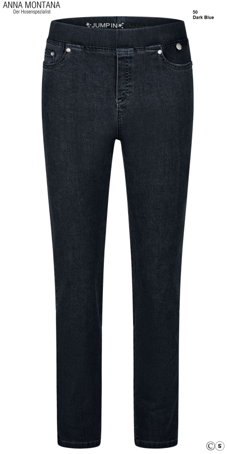 Angelika 1000 Jump In / bequeme Jeans-Schlupfhose / weicher Bund Kurzgröße 72 cm lang, von 36 bis 48 / ANNA MONTANA